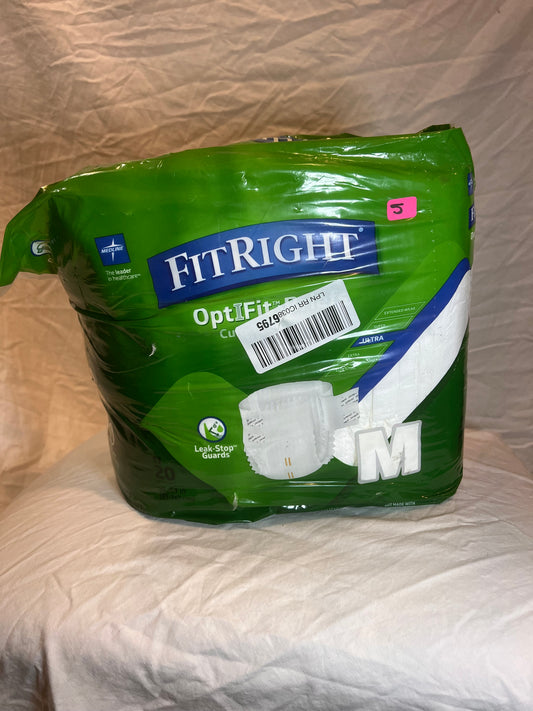 FitRight OptiFit Briefs Medium 20 Count