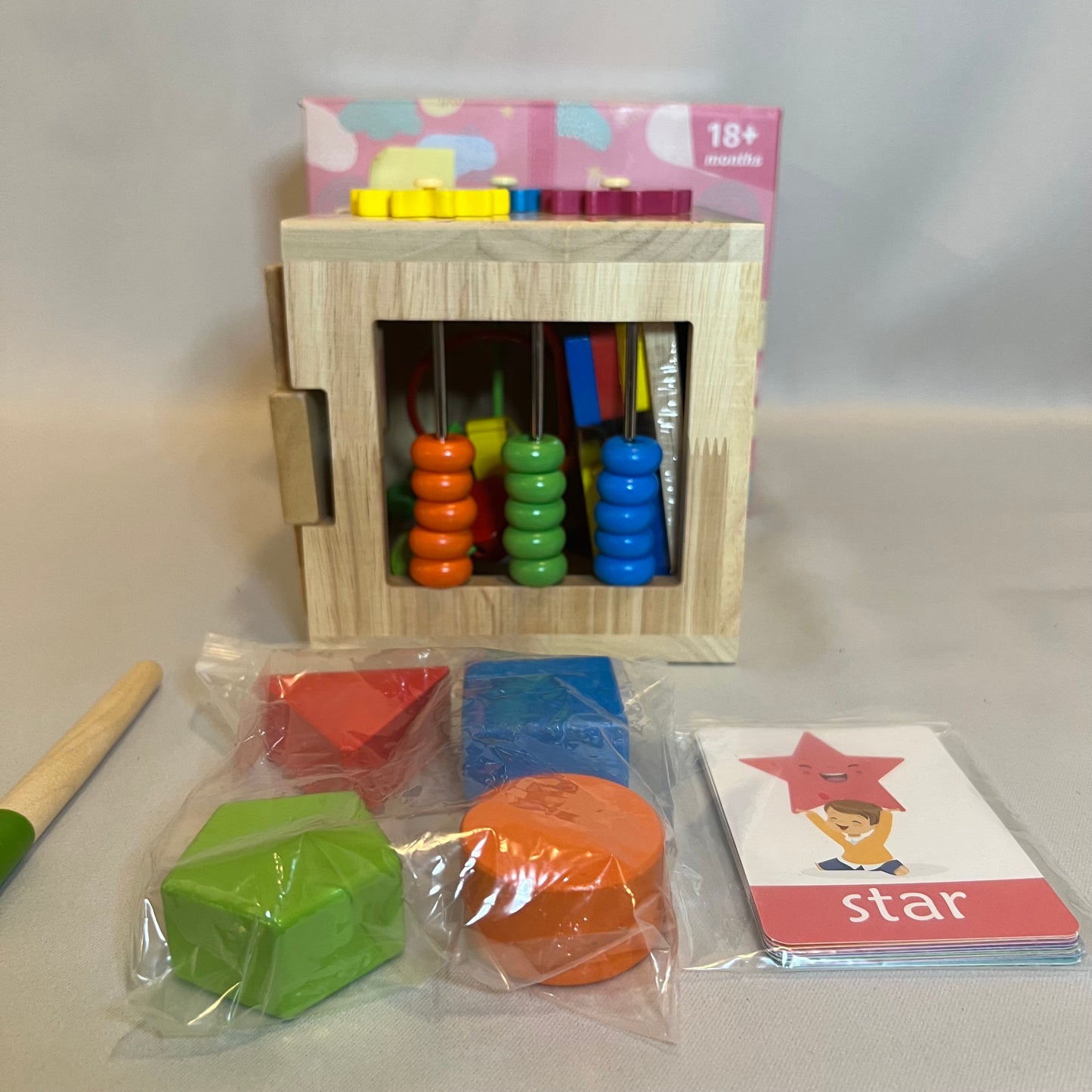 Wooden Activity Cube for Kids